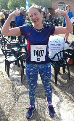 Laura running her 10k