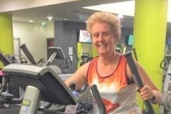 Claire on running machine